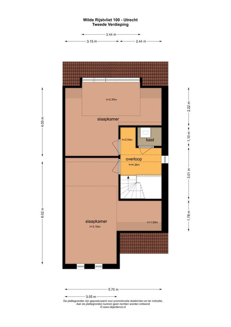 Wilde rijstvliet 100, Utrecht plattegrond-5