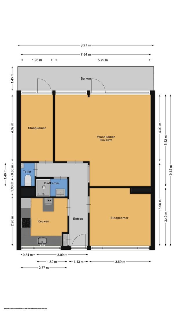 Graaf Adolflaan 13 3, Zeist plattegrond-0