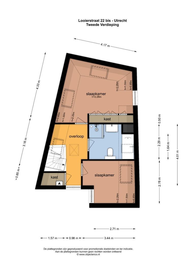 Looierstraat 22 BS, Utrecht plattegrond-2