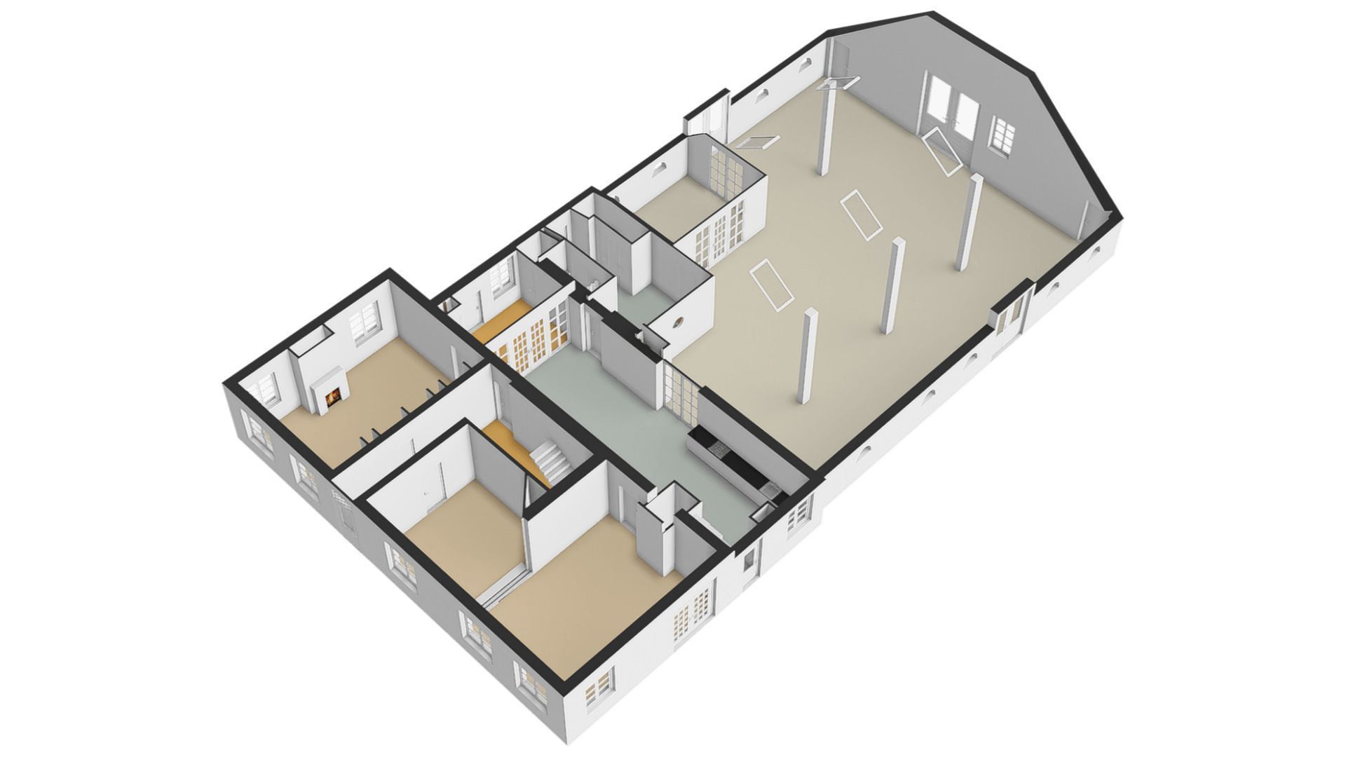 Middenstraat 28, Beesd plattegrond-1