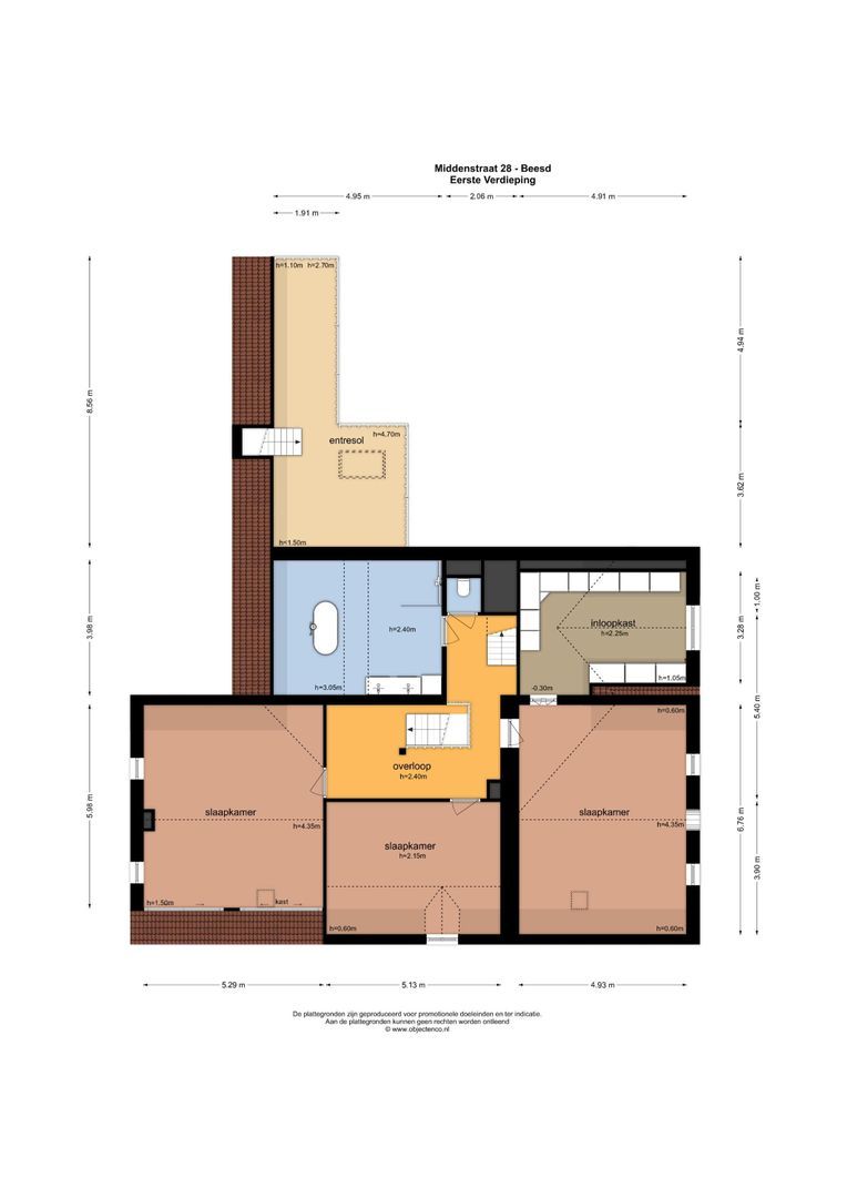 Middenstraat 28, Beesd plattegrond-2