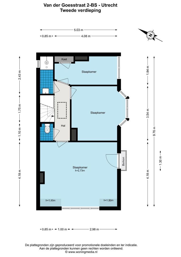 Van der Goesstraat 2 BS, Utrecht plattegrond-2