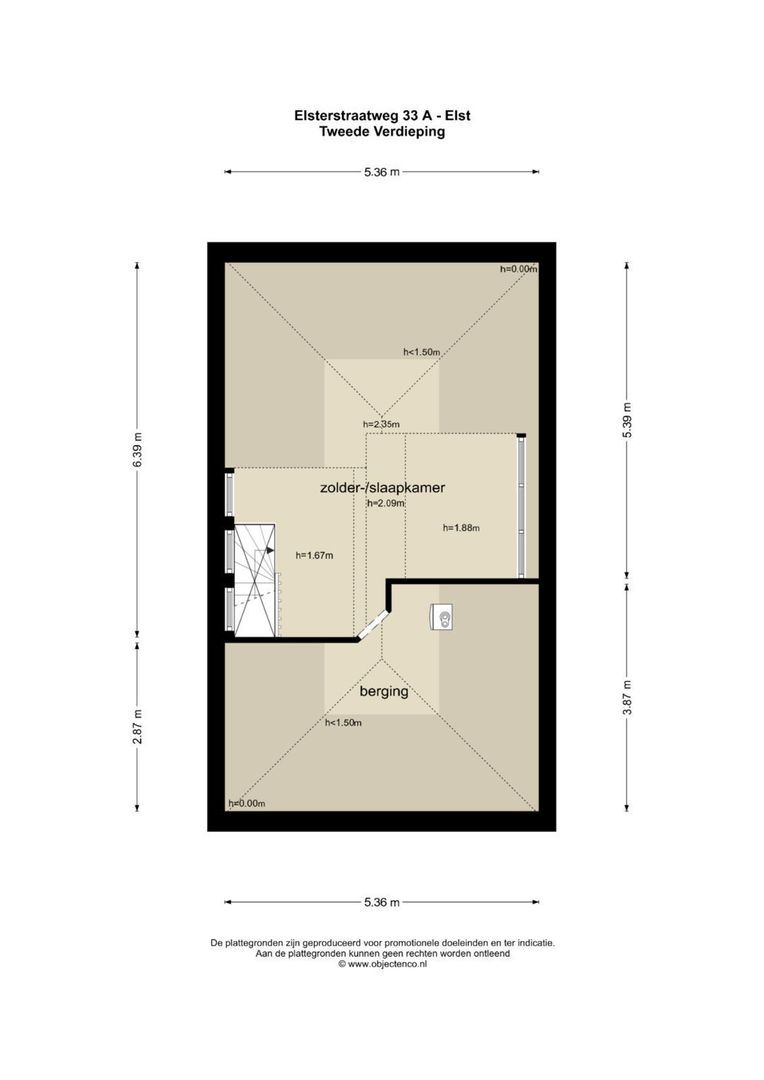 Elsterstraatweg 33 A, Elst Ut plattegrond-5