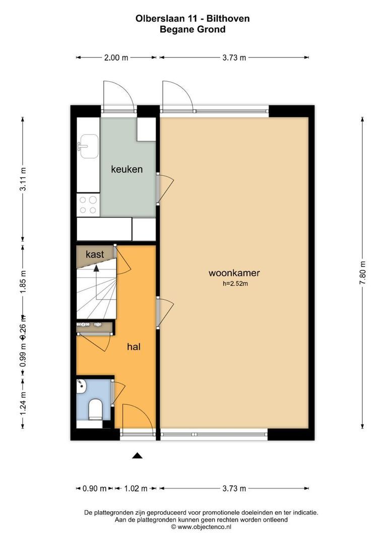 Olberslaan 11, Bilthoven plattegrond-1