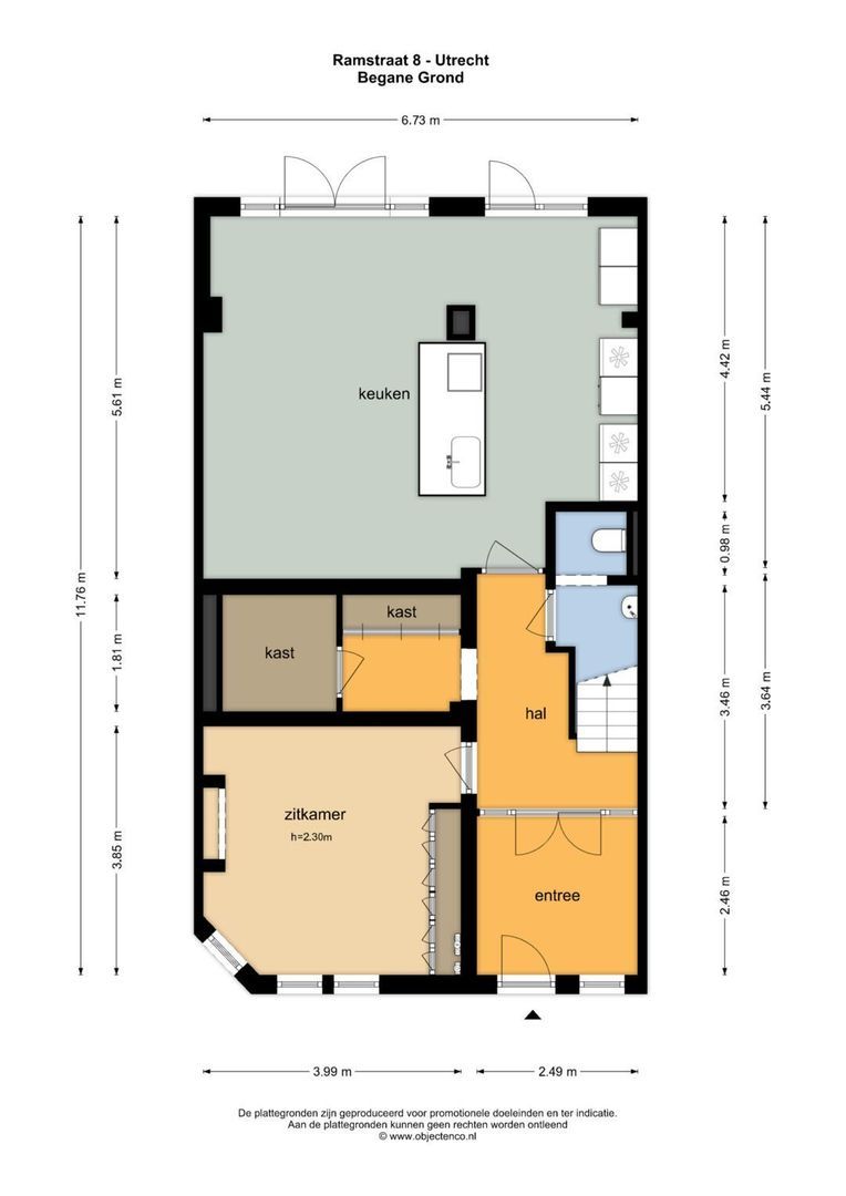 Ramstraat 8, Utrecht plattegrond-0