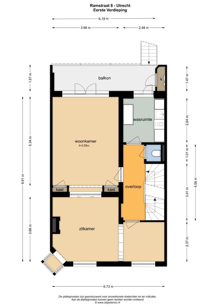 Ramstraat 8, Utrecht plattegrond-2