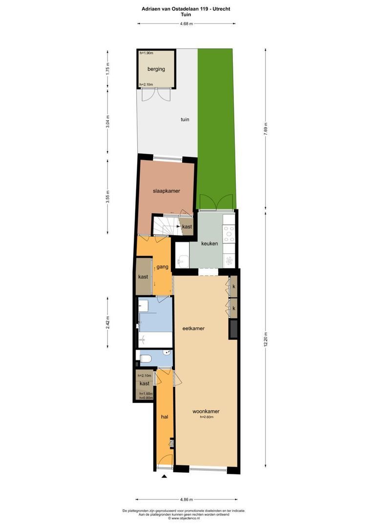 Adriaen van Ostadelaan 119, Utrecht plattegrond-0