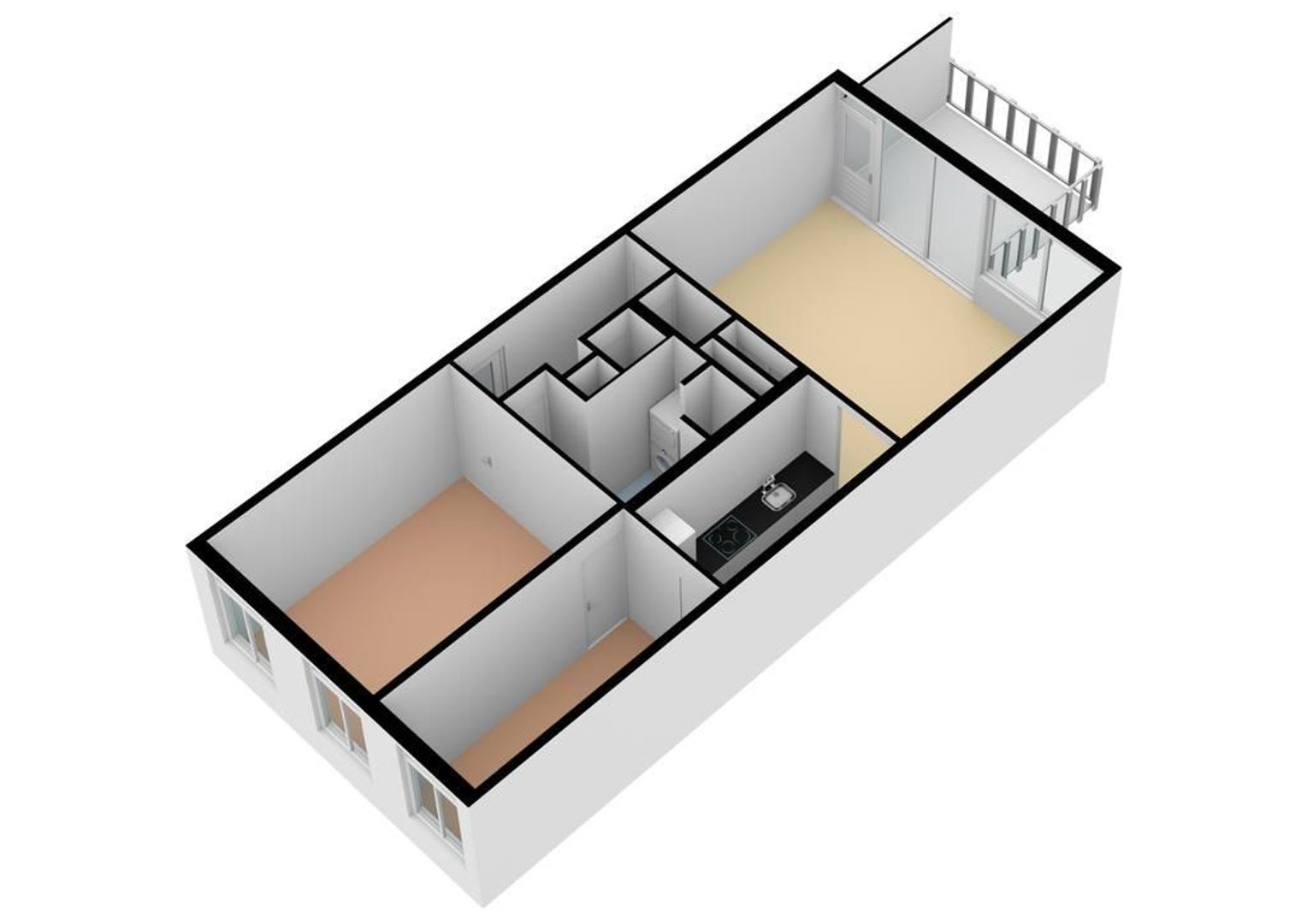 Mgr. van de Weteringstraat 95 B, Utrecht plattegrond-1