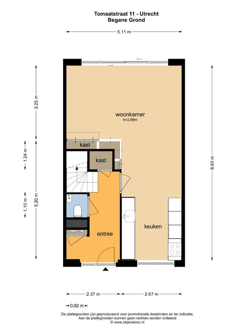 Tomaatstraat 11, Utrecht plattegrond-1