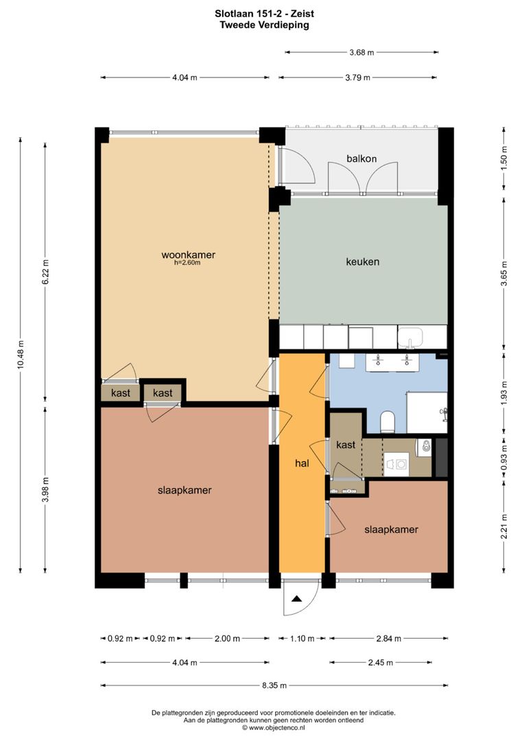 Slotlaan 151 2, Zeist plattegrond-0