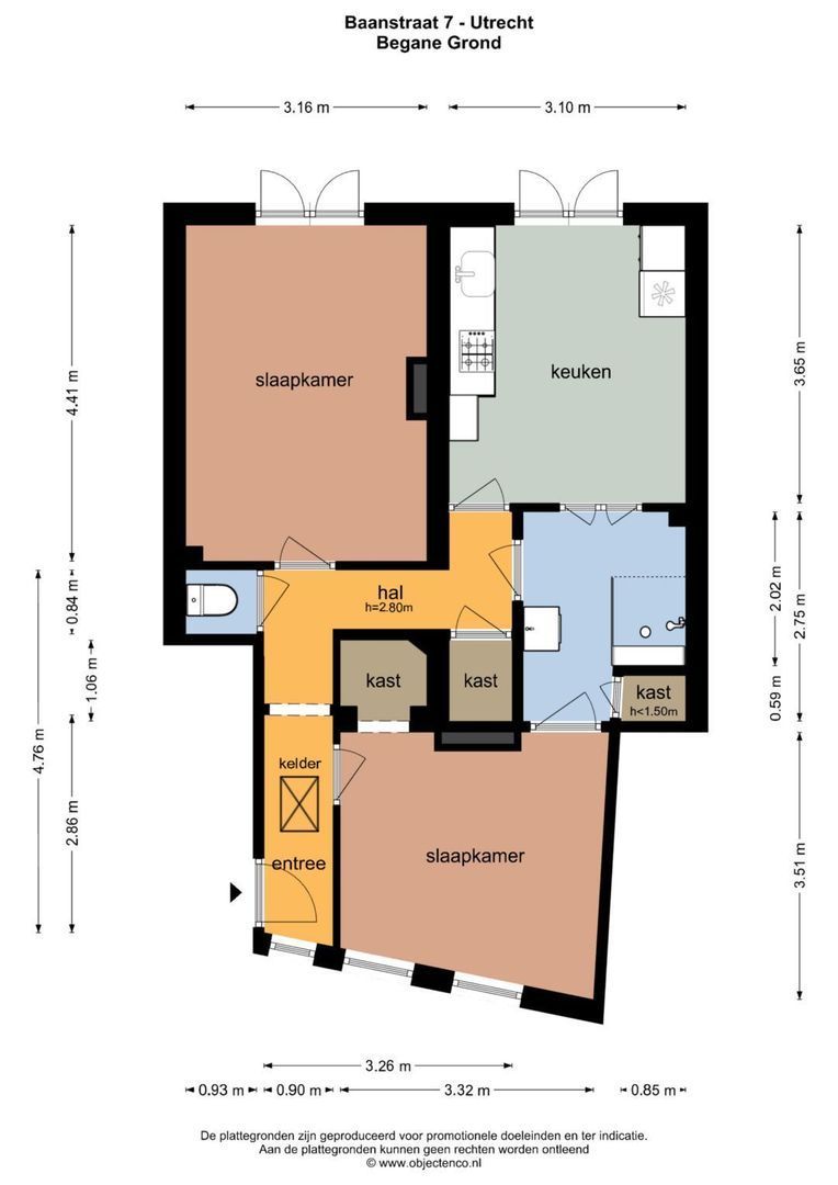 Baanstraat 7, Utrecht plattegrond-1