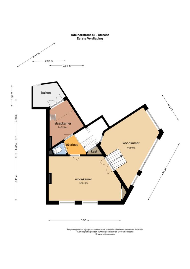 Adelaarstraat 45, Utrecht plattegrond-2