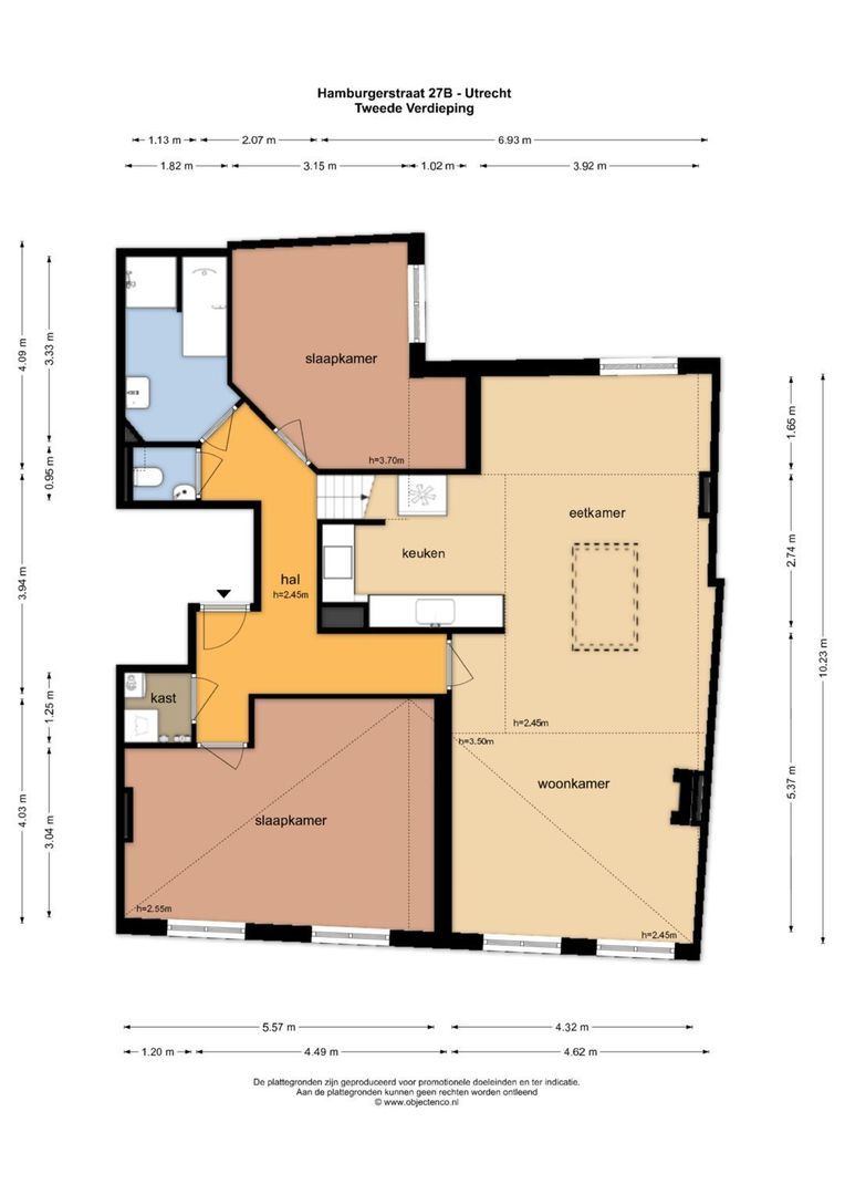 Hamburgerstraat 27 B, Utrecht plattegrond-0