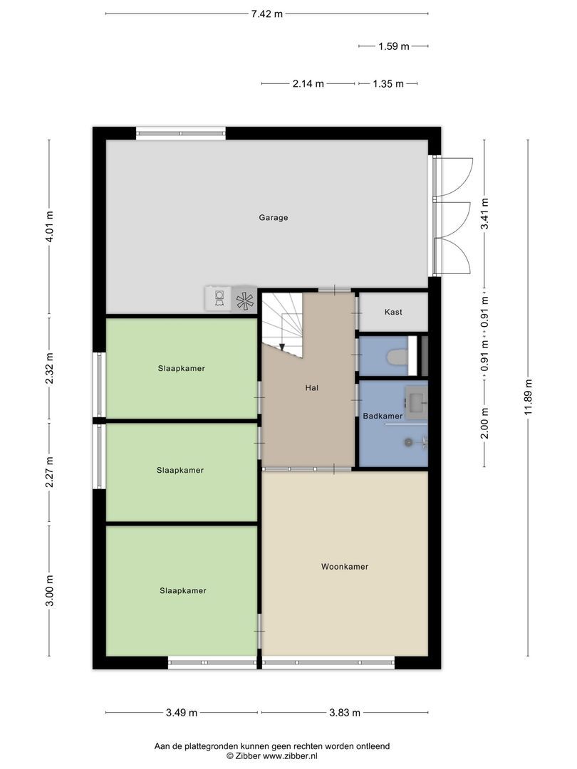 Duinweg 9, Renesse plattegrond-1