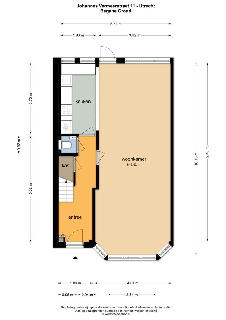 Johannes Vermeerstraat 11, Utrecht plattegrond-1