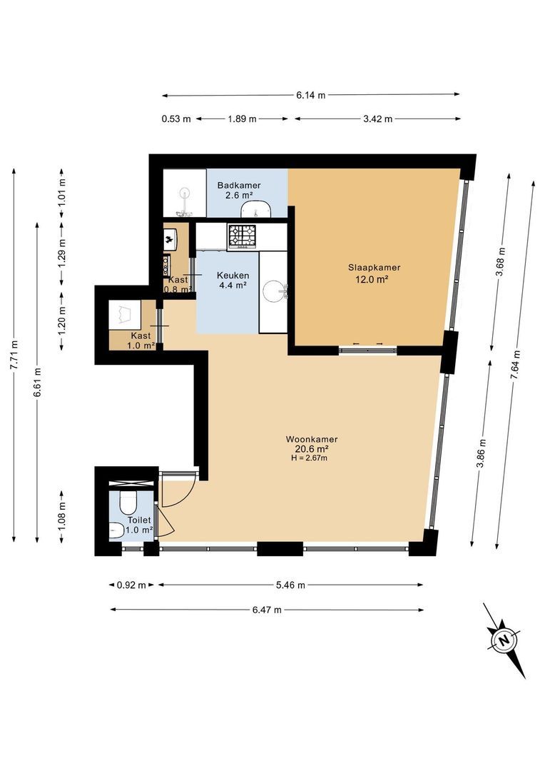 Prins Hendriklaan 43, Utrecht plattegrond-0