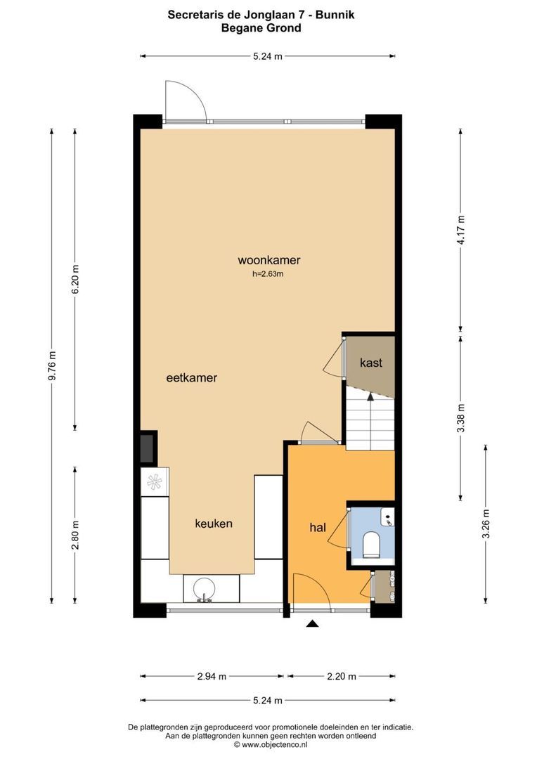 Secretaris de Jonglaan 7, Bunnik plattegrond-0