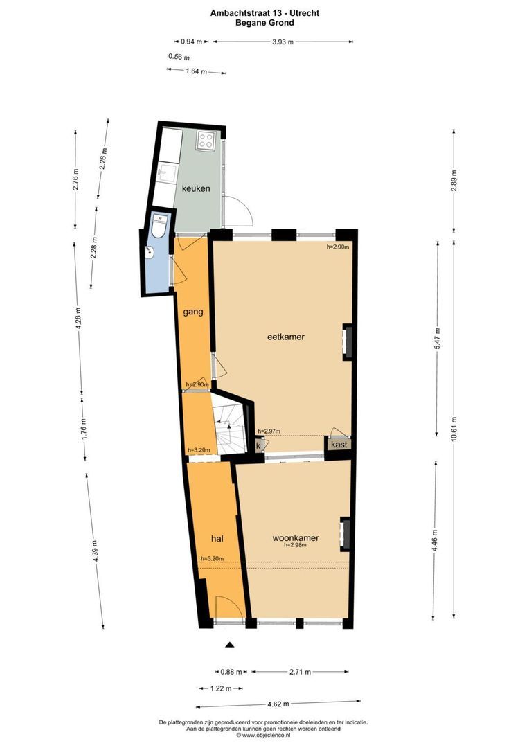 Ambachtstraat 13, Utrecht plattegrond-1