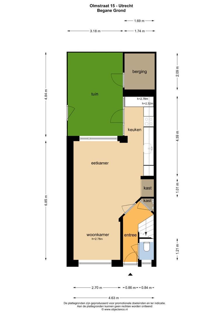 Olmstraat 15, Utrecht plattegrond-0