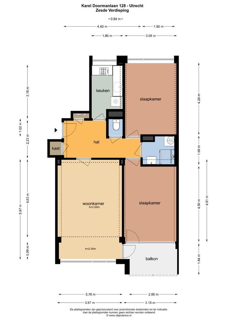 Karel Doormanlaan 128, Utrecht plattegrond-0