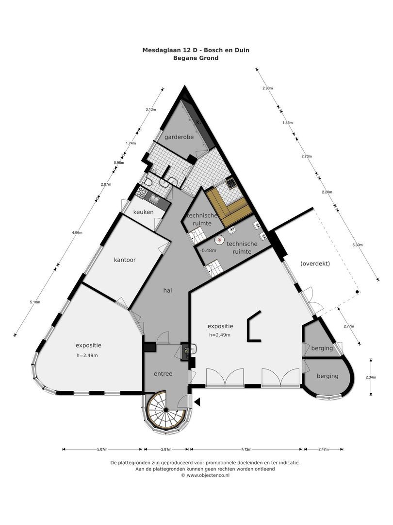 Mesdaglaan 12 D, Bosch En Duin plattegrond-0