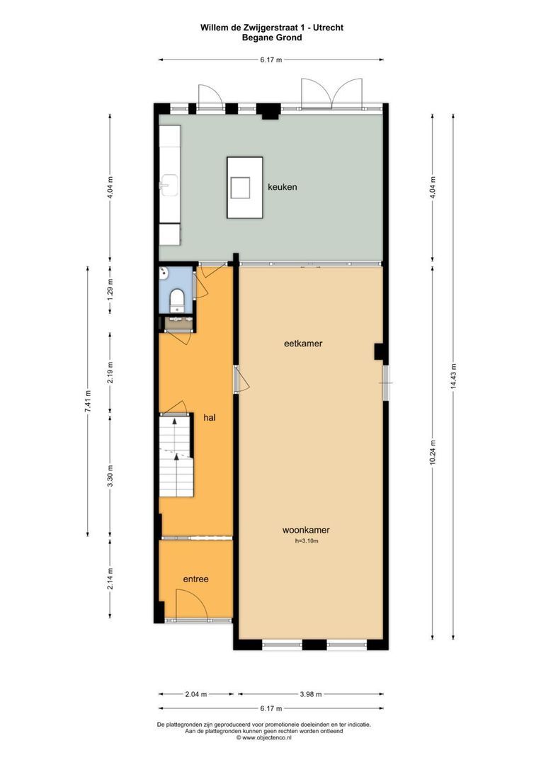 Willem de Zwijgerstraat 1, Utrecht plattegrond-0
