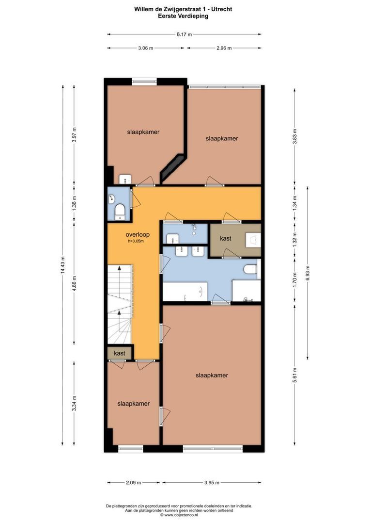 Willem de Zwijgerstraat 1, Utrecht plattegrond-2