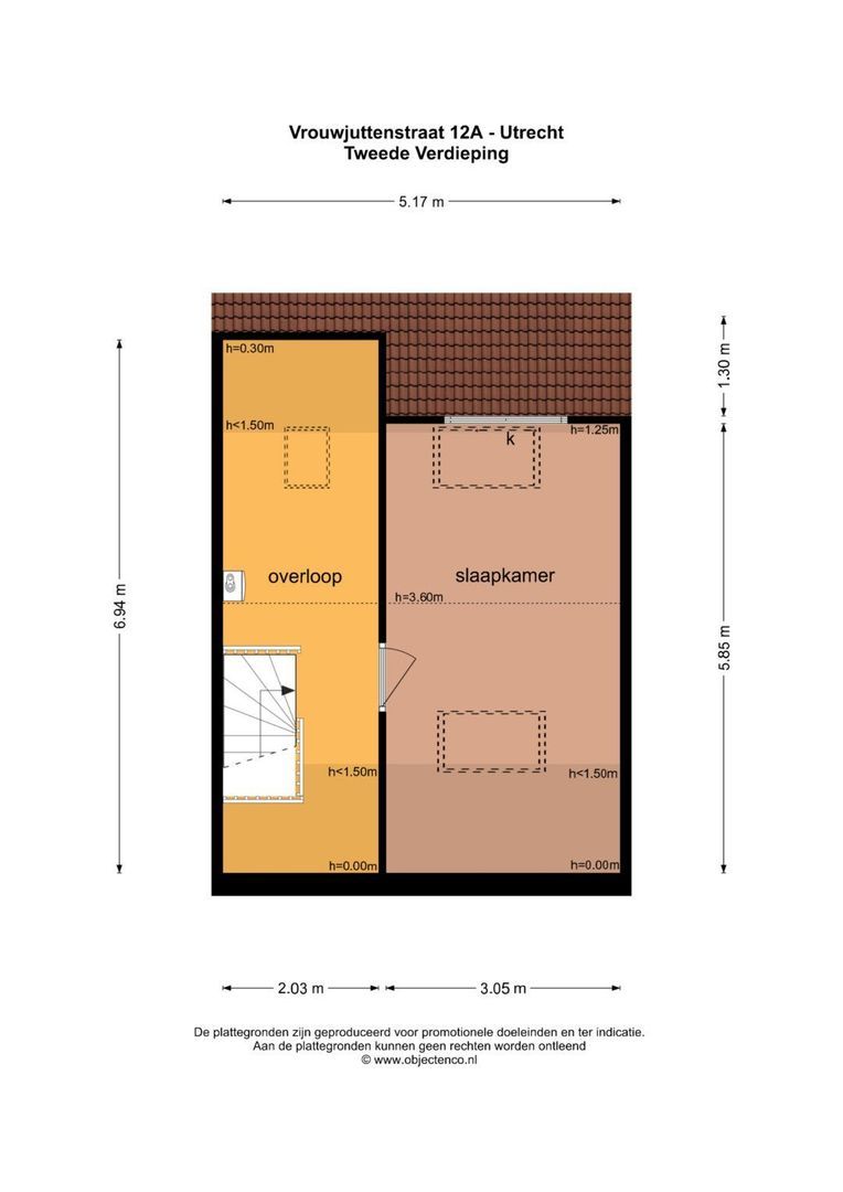 Vrouwjuttenstraat 12 A, Utrecht plattegrond-5
