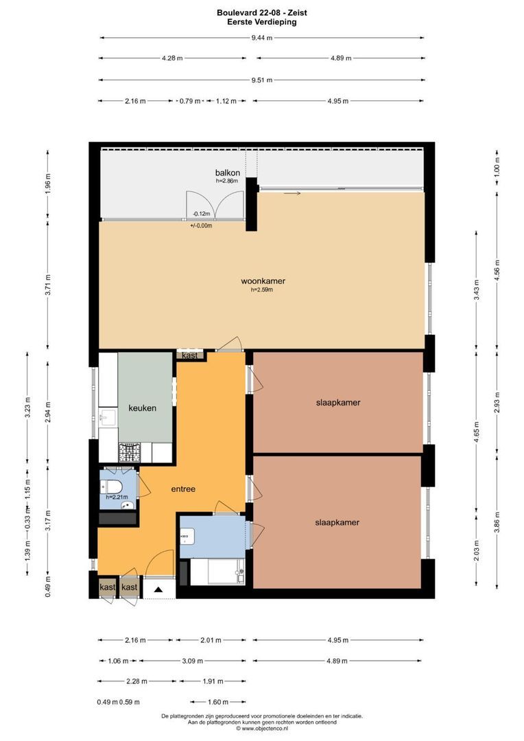 Boulevard 22 8, Zeist plattegrond-0