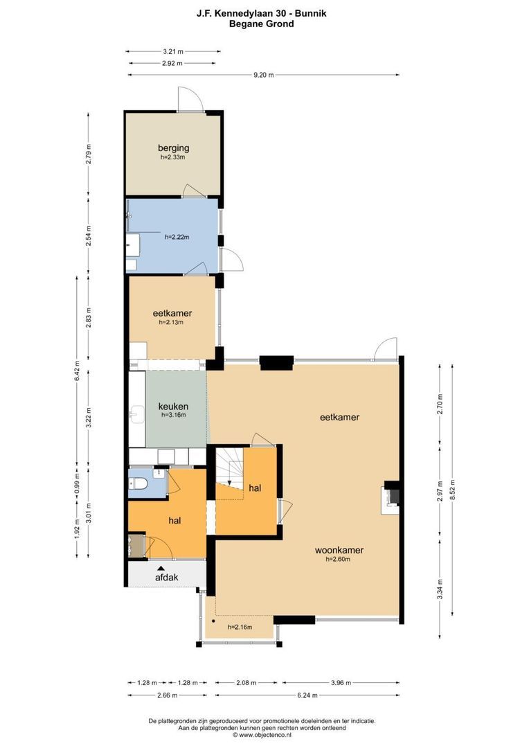J F Kennedylaan 30, Bunnik plattegrond-0