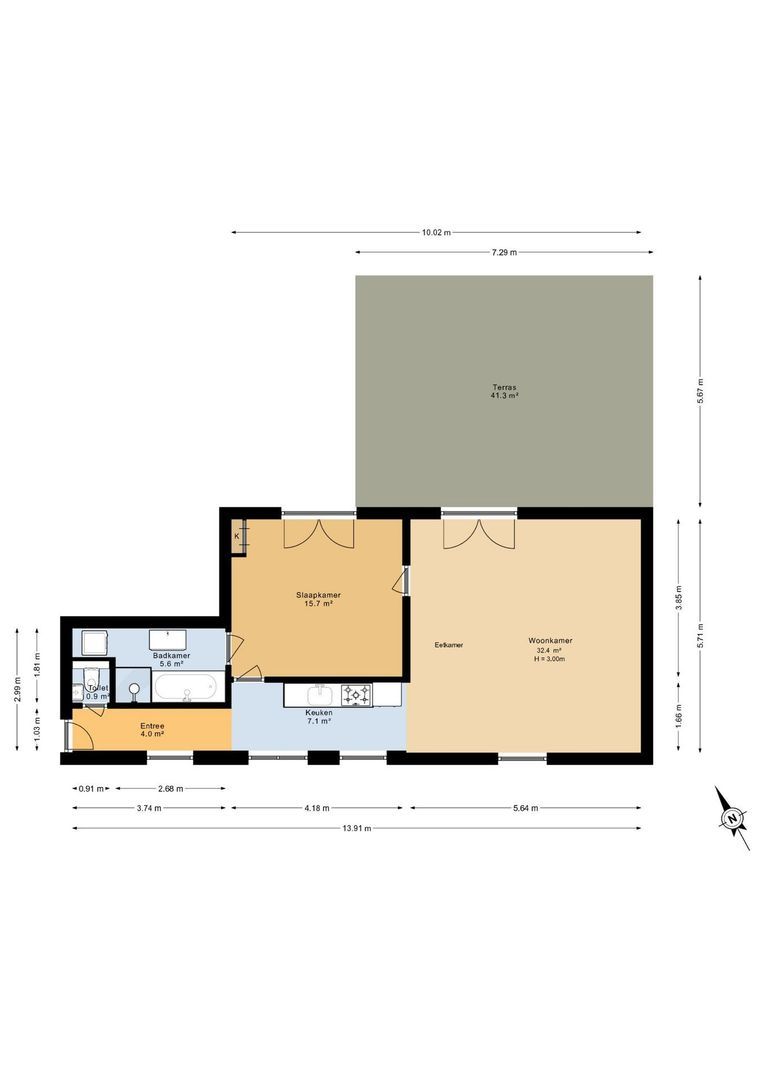Hendrick de Keyserstraat 32, Utrecht plattegrond-0