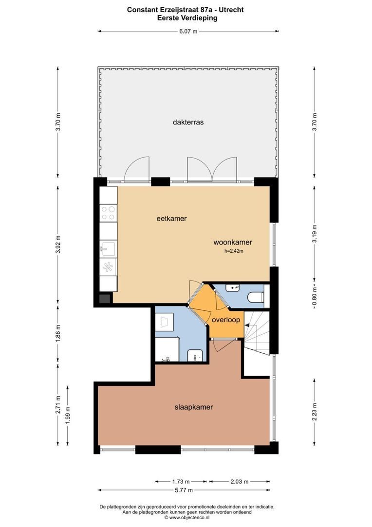 Constant Erzeijstraat 87 A, Utrecht plattegrond-2