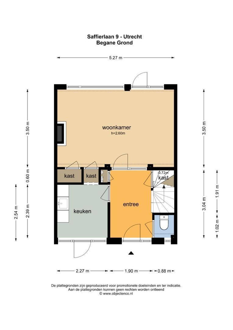 Saffierlaan 9, Utrecht plattegrond-1
