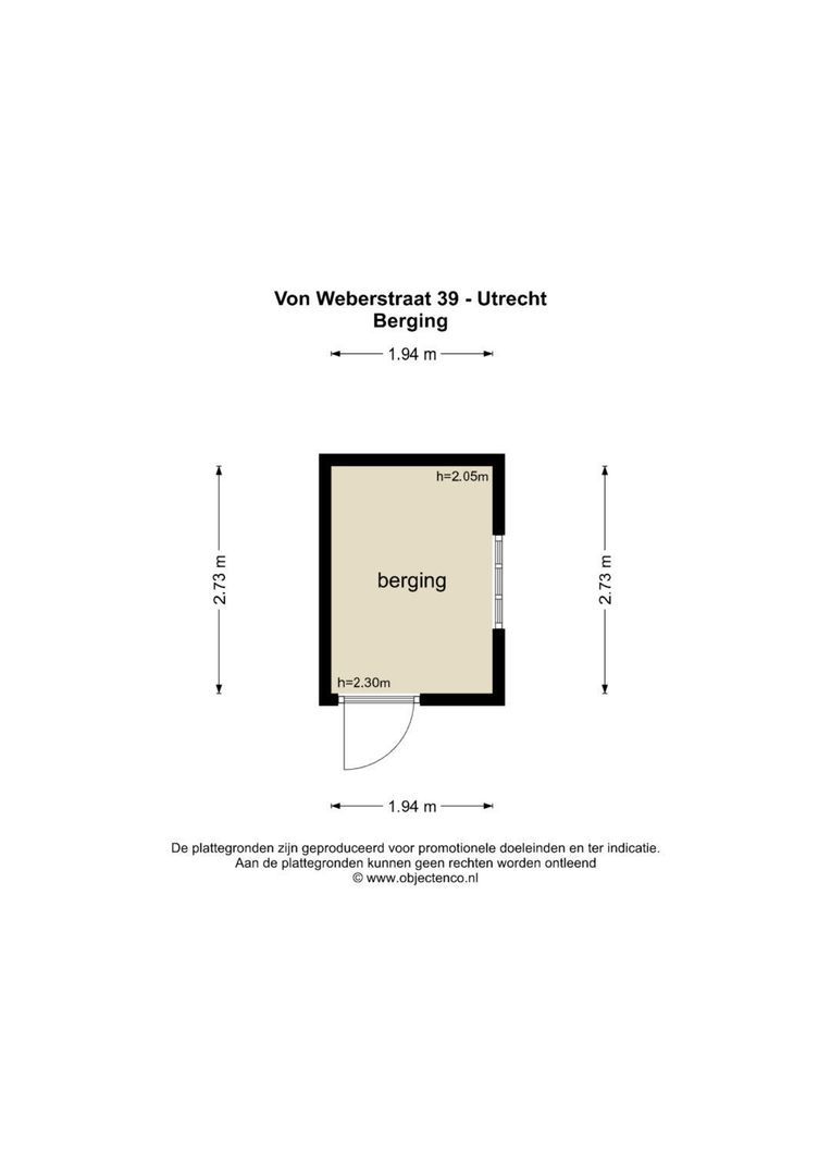 Von Weberstraat 39, Utrecht plattegrond-7