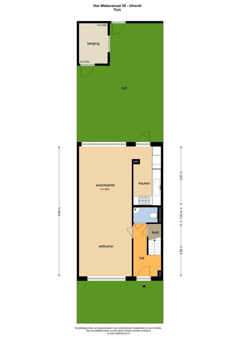 Von Weberstraat 39, Utrecht plattegrond-8