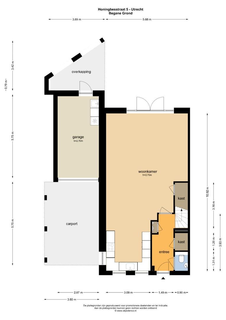 Honingbesstraat 5, Utrecht plattegrond-0