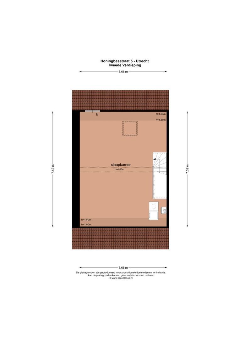 Honingbesstraat 5, Utrecht plattegrond-4