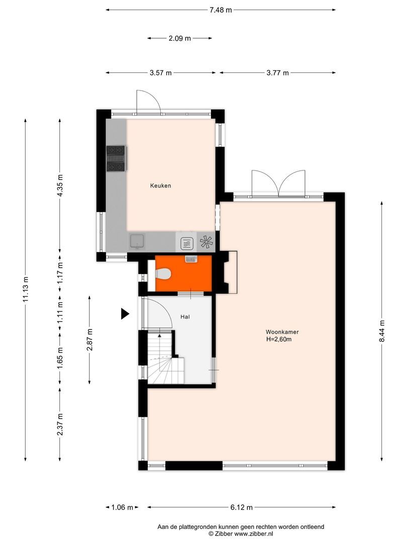 Bergweg 186, Zeist plattegrond-0