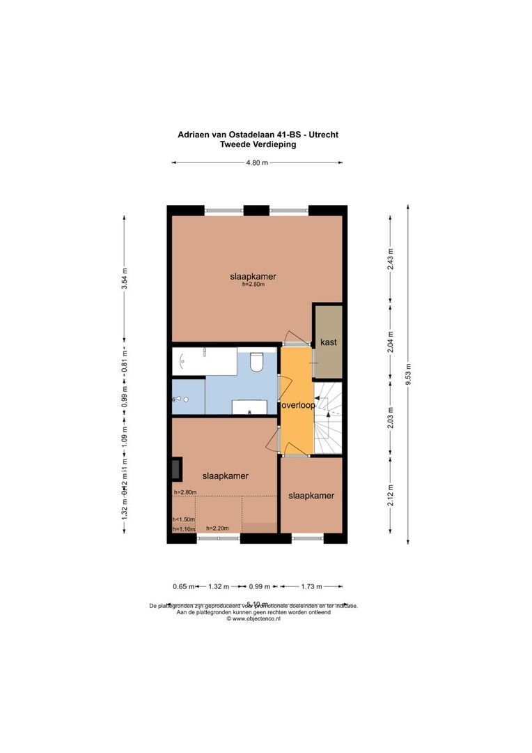 Adriaen van Ostadelaan 41 BS, Utrecht plattegrond-3