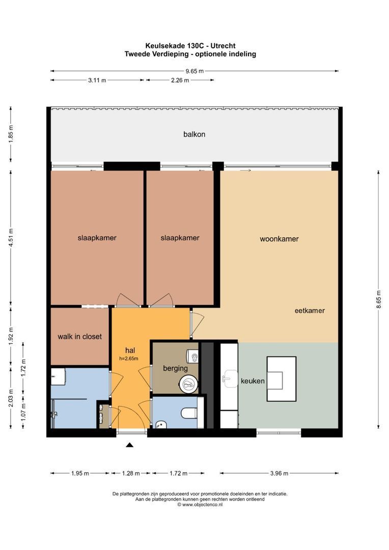 Keulsekade 130 C, Utrecht plattegrond-1