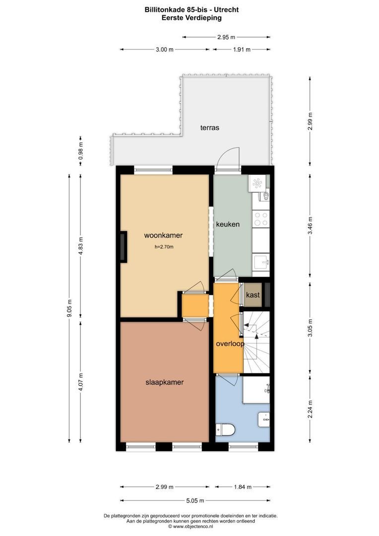 Billitonkade 85 BS, Utrecht plattegrond-1