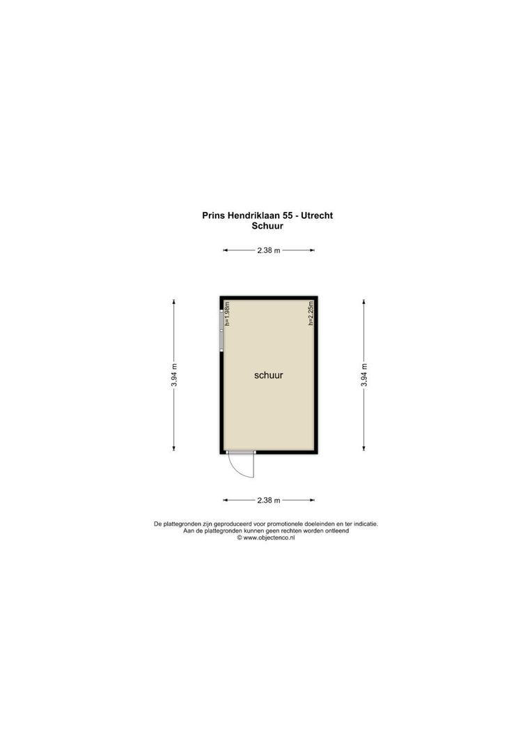 Prins Hendriklaan 55, Utrecht plattegrond-5