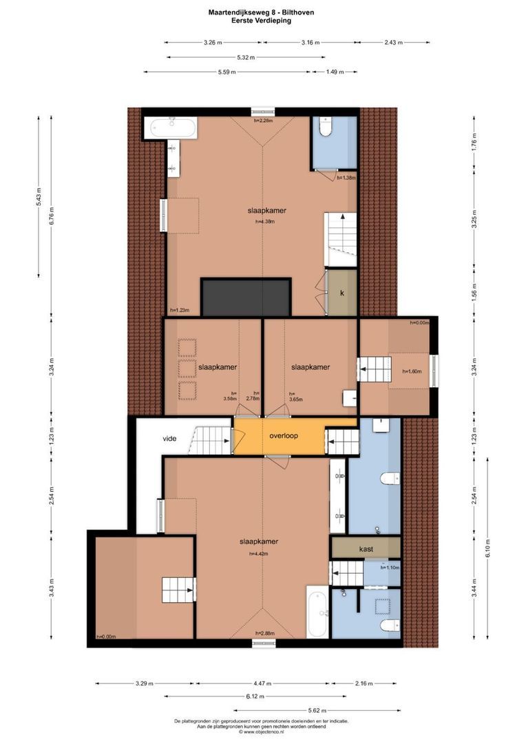 Maartensdijkseweg 8, Bilthoven plattegrond-1