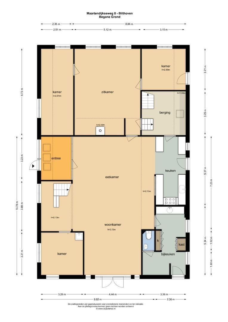 Maartensdijkseweg 8, Bilthoven plattegrond-0