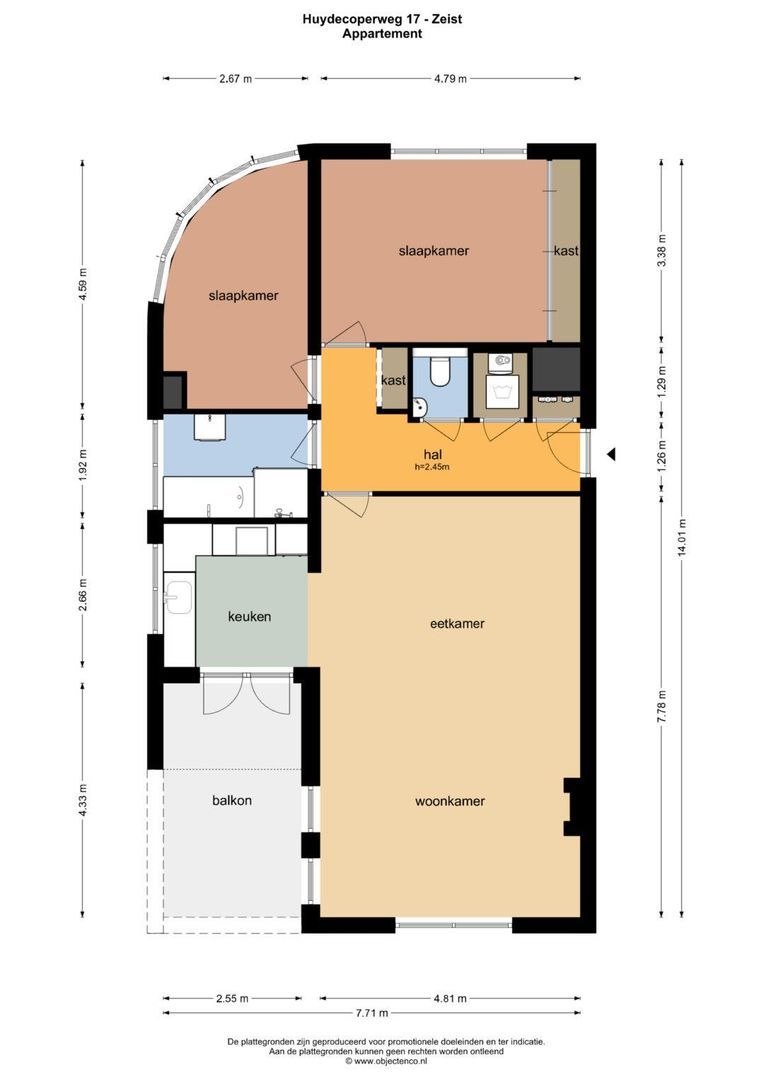 Huydecoperweg 17, Zeist plattegrond-0
