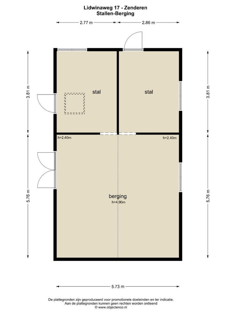 Lidwinaweg 17, Zenderen plattegrond-1