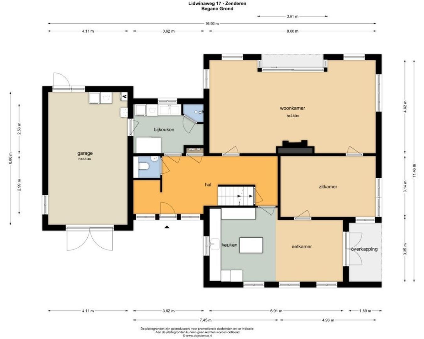 Lidwinaweg 17, Zenderen plattegrond-0
