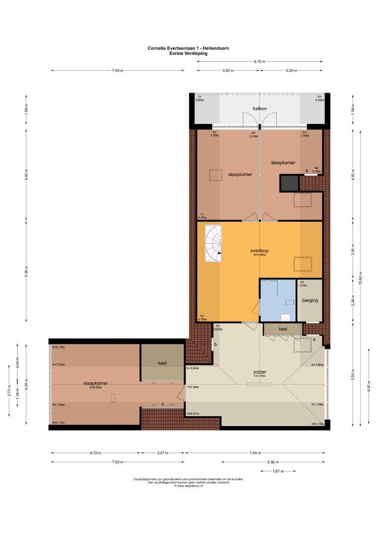 Cornelis Evertsenlaan 1, Nijverdal plattegrond-1