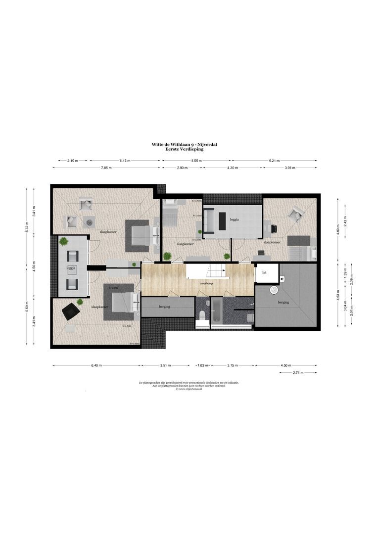 Witte de Withlaan 9, Nijverdal plattegrond-1