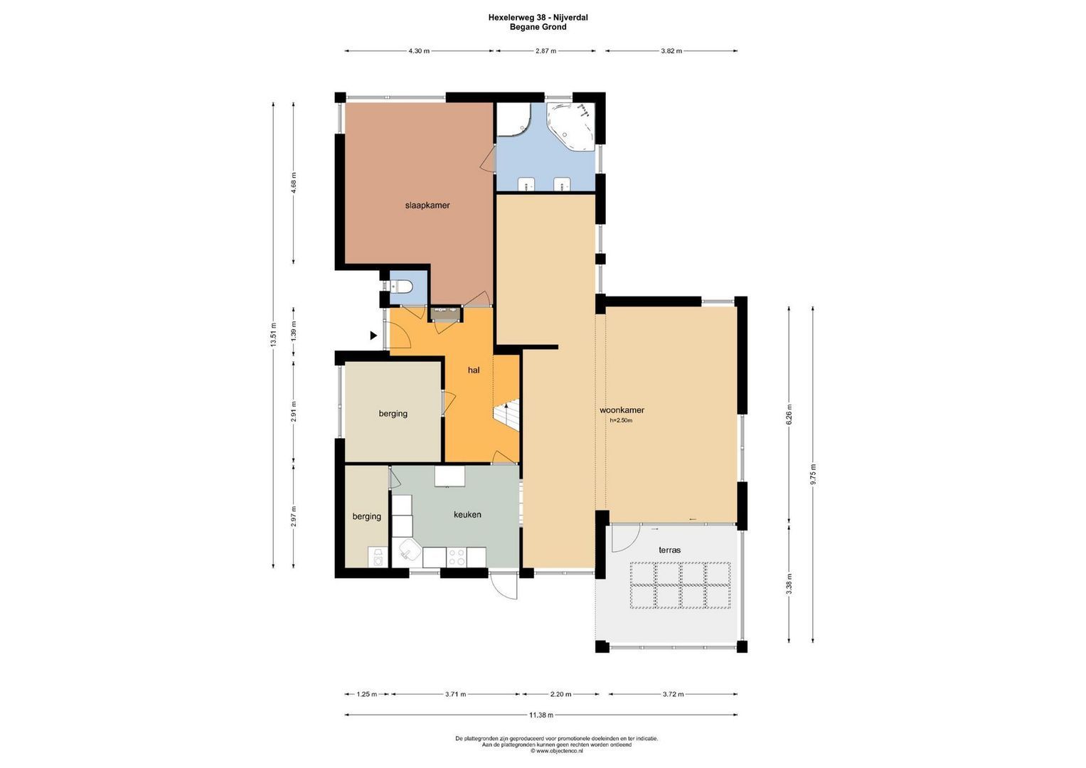 Hexelerweg 38, Nijverdal plattegrond-0